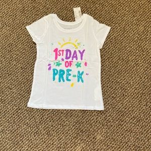 Frist day of Pre-k tee NWT